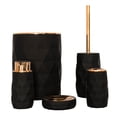thumbnail image 1 of Set Elegante para Baño de 5 Accesorios, Color Negro y Oro Cobrizo, 1 of 3