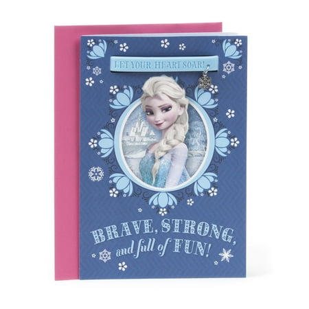Hallmark Birthday Card for Girl (Elsa Frozen Charm