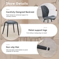 thumbnail image 6 of Dining Chairs Set of 4 Smog Blue Fabric Metal Black 33.3" for Kitchen Office, 6 of 8