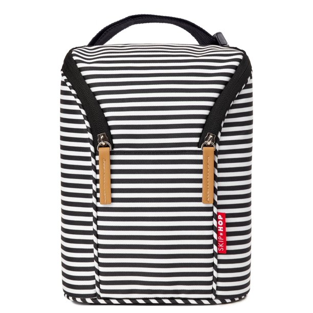 Bolsa para biberón Skip Hop Grab & Go a rayas negras y blancas