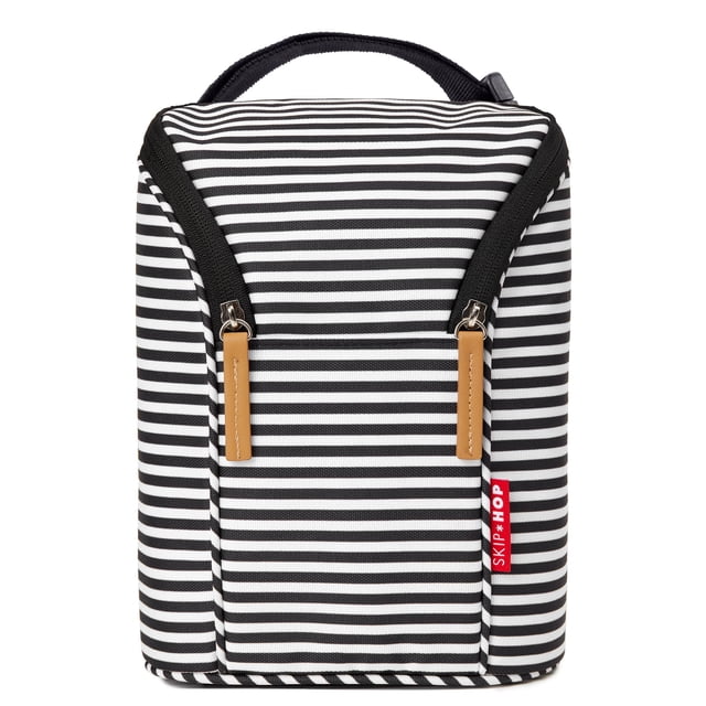 Bolsa para biberón Skip Hop Grab & Go a rayas negras y blancas