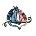 thumbnail image 2 of CafePress - Dragon Couple Mugs - 11 oz Ceramic Mug - Novelty Coffee Tea Cup, 2 of 4