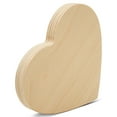 thumbnail image 4 of Chunky Wooden Hearts for Crafts 4-1/2-inch, Pack of 5 Tier Tray Decor Valentines Day Decor, Mini Wood Signs for Gifts, by Woodpeckers, 4 of 7