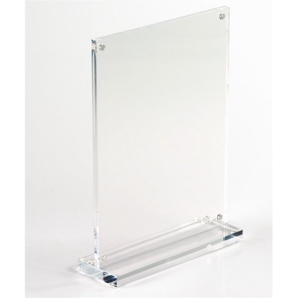 5 x 7 Clear Acrylic Sign Holders for Desktop, Tshaped Table Tents with