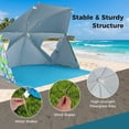 thumbnail image 4 of Biotree UPF50 Plus Sun Protection Beach Umbrella Tent with Portable Carrying Bag Pop Up Beach Shade for Outdoor, Blue, 4 of 12