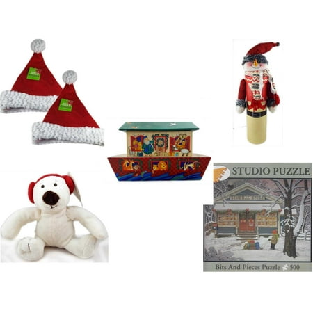 Christmas Fun Gift Bundle [5 Piece] - Be Jolly Santa Sparkle Hat 17