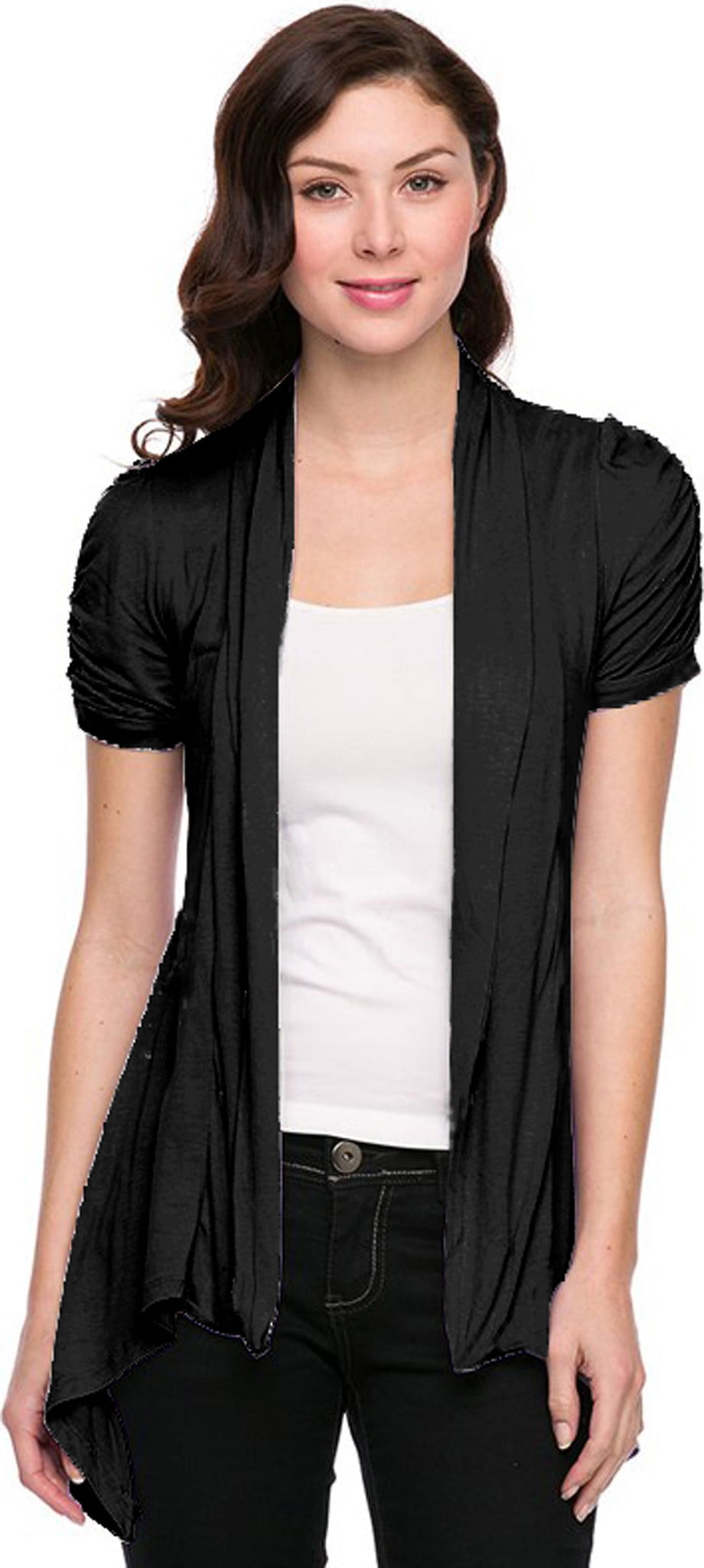 sheer short sleeve cardigan