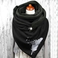 thumbnail image 1 of Ladies Autumn And Winter Fleece Warm Print Double Stitching Triangle Buckle Scarf Scarf Neckerchief winter gloves Multicolor, 1 of 3