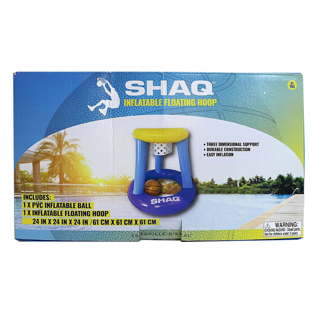 SHAQ Inflatable Floating Hoop for Pool Basketball Play Durable Shaq Basketball Hoop Easy Setup Pool Game for Kids Pool Hoop for Adults