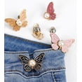 thumbnail image 2 of Detachable Butterfly Clips, Butterfly Waist Cinching Button for Clothes, Reusable Pant Clips ,No-Sew Instant Waistband Buckle for Loose Jeans for Women Pants Skirts, 2 of 7