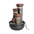 thumbnail image 6 of Indoor Water Fountain with LED Light, Tabletop Water Fountain - 4-Tier Soothing Cascading Waterfall Fountain for Home, Office Art Decor, 6 of 11