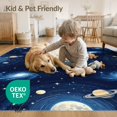 thumbnail image 4 of ODIKA Galaxy Starry Planets Motif Planetary Stars Themed Large Nebula Refined Stain Resistant Low Profile for Dorm Room, Small Living Apartment, 4 of 7