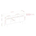 thumbnail image 3 of Baltic 60" Asymmetrical 2-Drawer Sideboard in Faux White Marble/Gray Wash, 3 of 8