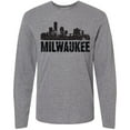 thumbnail image 3 of Inktastic Milwaukee Skyline Grunge Long Sleeve T-Shirt, 3 of 5