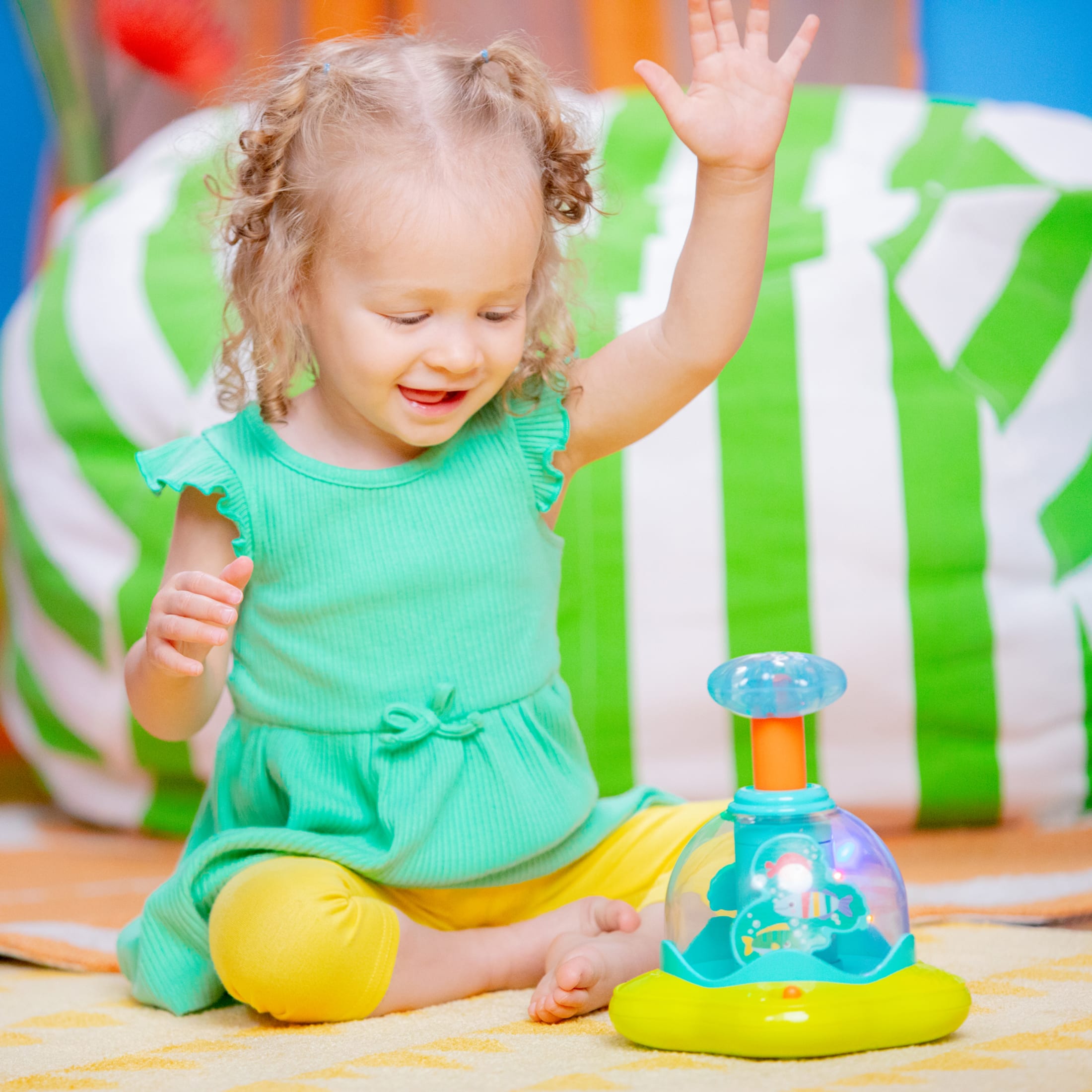 Bright Starts Press & Glow Spinner Baby Activity Toy photo 5