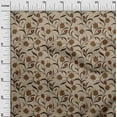 thumbnail image 3 of oneOone Polyester Spandex Light Brown Fabric Floral Retro Craft Projects Decor Fabric Printed By The Yard 56 Inch Wide, 3 of 5