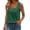 Green, variant on Women's Square Neck Ruched Knit Tank Tops Solid Color Sleeveless Casual Summer Going Out Cami