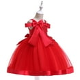 thumbnail image 2 of HuaAngel Girls Beaded Floral Embroidery Long Ribbon Pageant Princess Dress X192 Sizes 4-10, 2 of 3