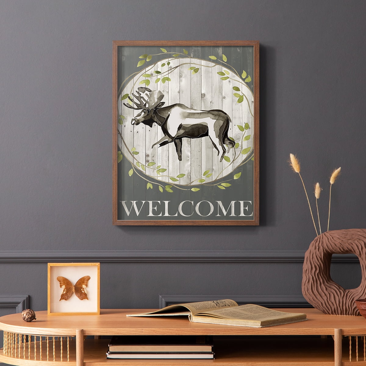 Woodland Welcome IV Framed Print - Solid Wood in Single Picture Frame Solid Wood 2 Framed Print