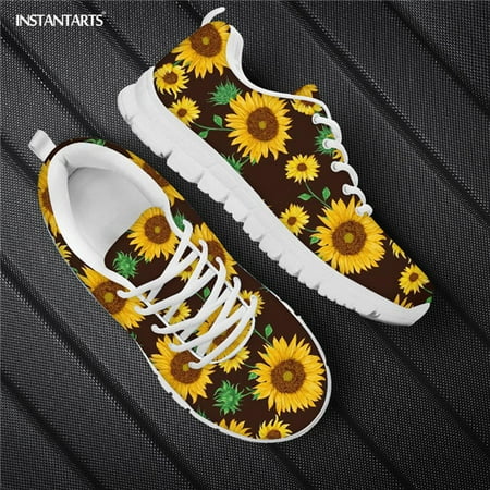 

Colorful Sunflower Print Women Sneakers Brand Design Unisex Lace Up Woman Flats Shoes Man Casual Shoe Breathable Ladies Sneaker