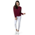 thumbnail image 2 of Lee Women's and Plus Crew Neck Cropped Waffle Knit Pullover Top, S-4X, 2 of 4