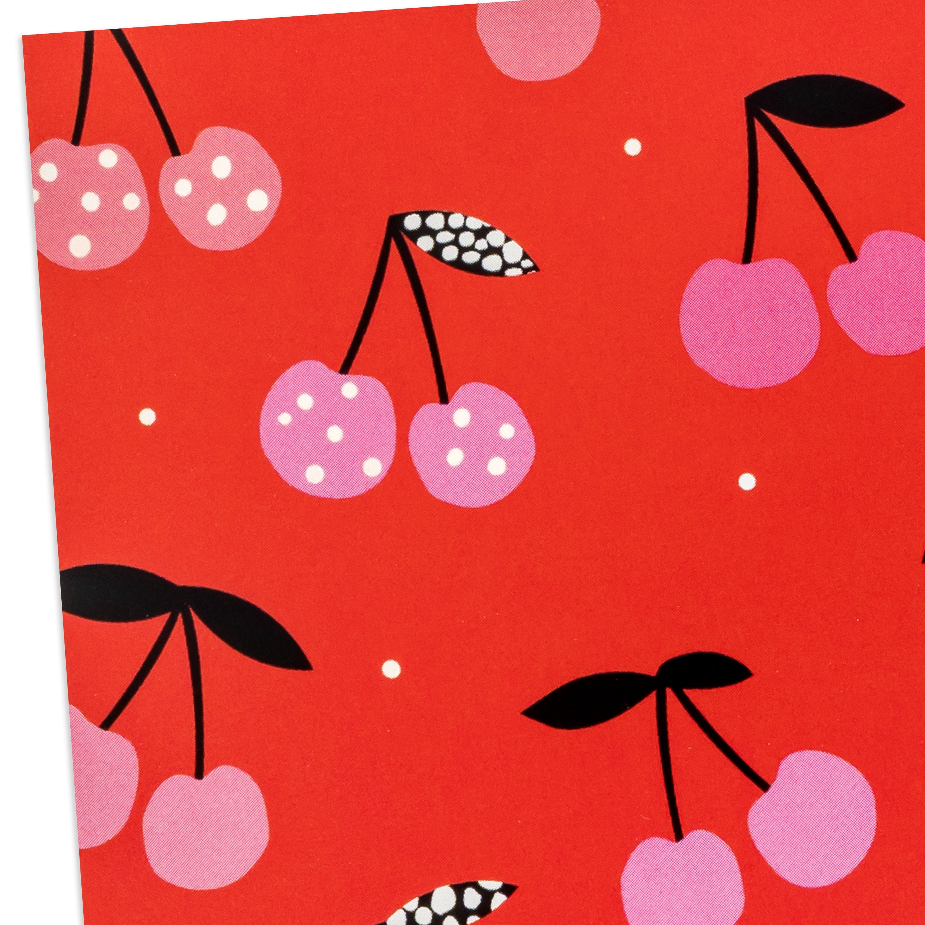 Hallmark Blank Notes (Cherries on Red), Pack of 20