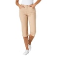 thumbnail image 1 of Capri Jean Lee Relaxed Fit Café para mujer, talla 10, 1 of 5