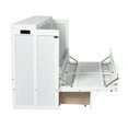 thumbnail image 6 of Bellemave Murphy Bed Cabinet Queen Size, Wooden Foldable Murphy Bed with Storage Drawer and Charging Station, Murphy Chest Bed for Home, Office, Studio or Guest Room（White), 6 of 8