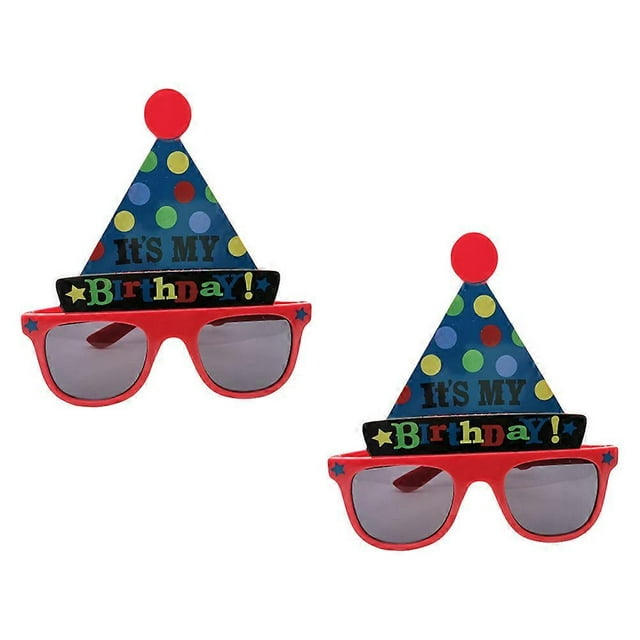 Birthday Eyeglasses Decoration 2Pcs Multi Color Creative Appearance Ideal For Festive Occasions And Parties