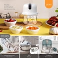 thumbnail image 4 of Picadora eléctrica de ajo LVSENLIN 350 ml, procesador de alimentos inalámbrico, 4 of 7