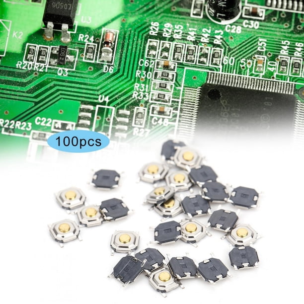 4 X 4 X 1,5 Mm Luz Touching Patch SMD Micro Switch, Mini Switch Interruptor De Botón Táctil, Instrumentos Digitales Para El Hogar Para Todo Tipo De Juguetes Otros Equipos ANGGREK Otros