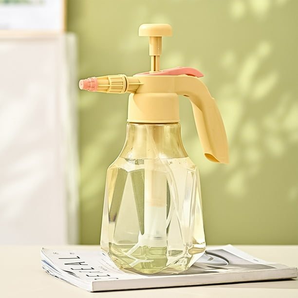Botella pulverizadora a presión de 2 litros, regadera de alta presión con boquilla ajustable, pulverizador de niebla atomizadora para interiores y exteriores, jardín, limpieza del hogar, peluquería,