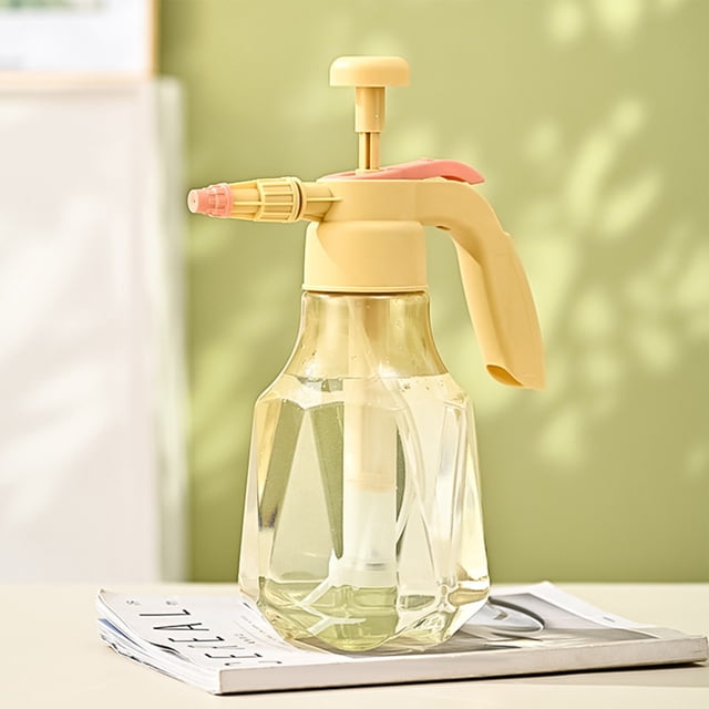 Botella pulverizadora a presión de 2 litros, regadera de alta presión con boquilla ajustable, pulverizador de niebla atomizadora para interiores y exteriores, jardín, limpieza del hogar, peluquería,