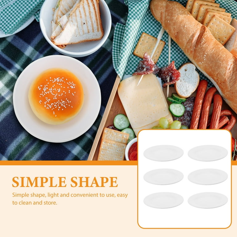 6 Pcs Melamine Food Plate Round Dinner Plates Food Serving Plates Snack Plates Walmart