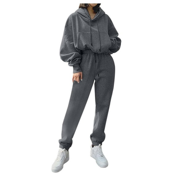 Womens Sweat Suits Clearance Baggy Lightweight Hoodie and Sweatpants Set Joggers Soft Sporty Womens 2 Piece Clearance Womens