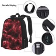 thumbnail image 5 of Naloa Red Line Print Large Capacity Backpack Lunch Bag Pencil Case Combination 3 Piece Set for Student, 5 of 8