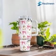 thumbnail image 5 of Halloween Tumbler 40Oz With Handle For Men, Women - Spirit Halloween Cup For Mom, Dad, Sister - Funny Spooky Gift, Halloween Kitchen Decor, Ghost Tumbler For Friend, Coworker (Pink Coquette Bow), 5 of 6