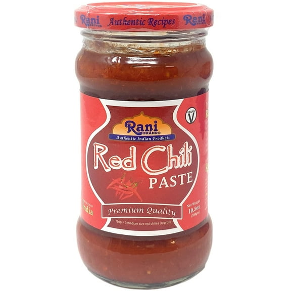 Rani Red Chilli Cooking Paste 10.58oz (300g) Glass Jar ~ Vegan | Gluten Free | NON-GMO | No Colors | Indian Origin