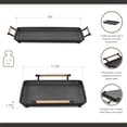 thumbnail image 6 of Syla Black Metal Tray with Wicker Wrapped Handles, 6 of 6
