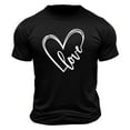 thumbnail image 4 of PNTUTB Men's Fashion Valentine's Day Themed Prints Casual Loose Comfortable Short Sleeve Crew Neck T-shirt, 4 of 5