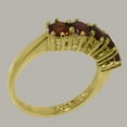 thumbnail image 3 of LBG British Made 18k Yellow Gold Natural Garnet Womens Eternity Ring - 33 size options - Size 5, 3 of 7