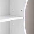 thumbnail image 5 of Bapipro 71" Tall Narrow Bookshelf, 8 Tier Corner Bookcase for Small Space, Floor Standing Storage Rack, Display Shelf Organizer for Bedroom, Living Room, White, 5 of 8