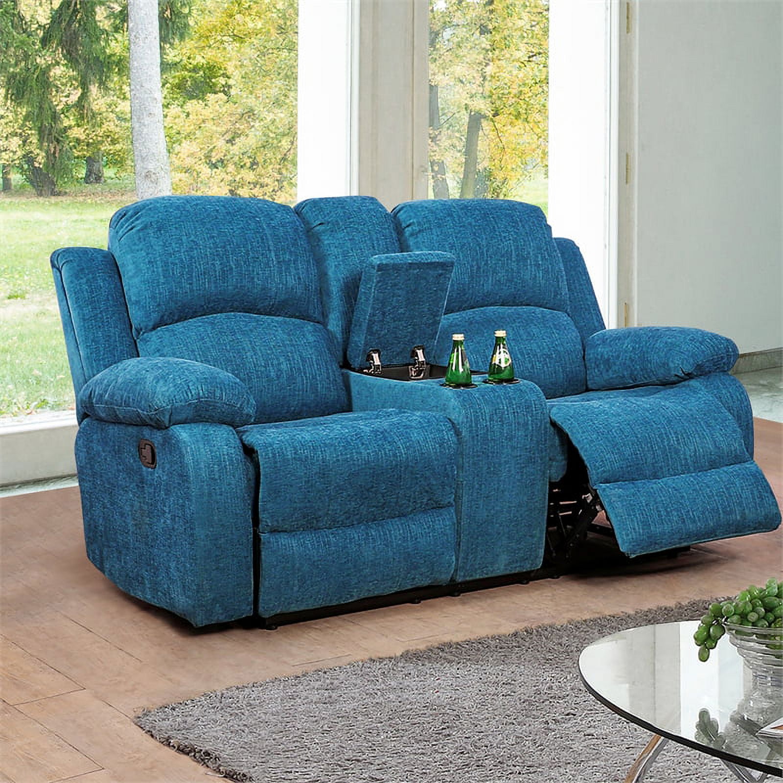Lifestyle Furniture Nikki 3-Pieces Microfiber Recliner Sofa