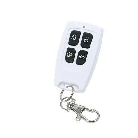 433MHz Wireless Remote Controller with Keychain with Arm/Disarm/Home Arm/SOS 4 Buttons 1527 Chip for Smart Home Automation Alarm