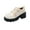 Beige, variant on Beige Women'S Loafers Mid Heel Chunky Heel Non-Slip Winter Warm Shoes Fleece Lined Comfortable Slip On Round Toe Casual 1.52Lbs Size 40