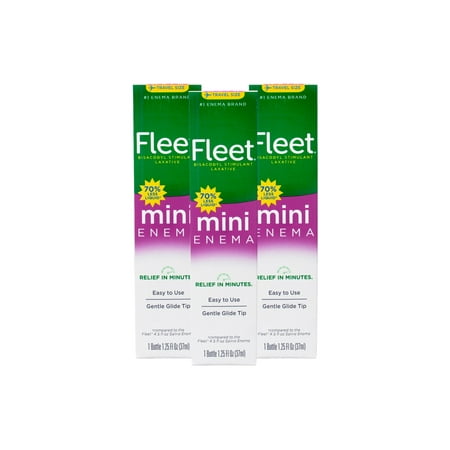 Fleet Bisacodyl Enema 1.25 oz (Pack of 3)