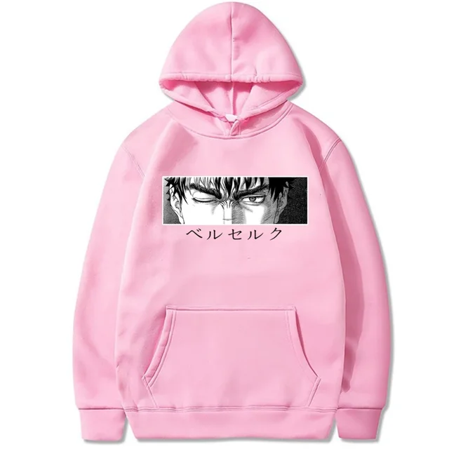 Sudaderas con capucha de dibujos animados para hombre Berserk Guts, jerséis de Manga, sudaderas con capucha, sudaderas con estampado de ojos de Anime