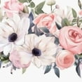 thumbnail image 6 of Chilfamy Elastic Edged Round Fitted Pink Roses Floral Green Leaves Table Cloth Cover for Indoor Outdoor Kitchen Party, Waterproof Wipeable Tablecloth for Tables 54-58, 6 of 8