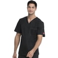 thumbnail image 6 of Dickies Gen Flex Medical Scrubs Top for Men V-Neck 81722, L, Black, 6 of 8