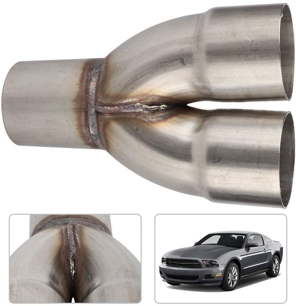 Y Pipe RovKeav Exhaust Y Connector Stainless Dual Pipe Universal